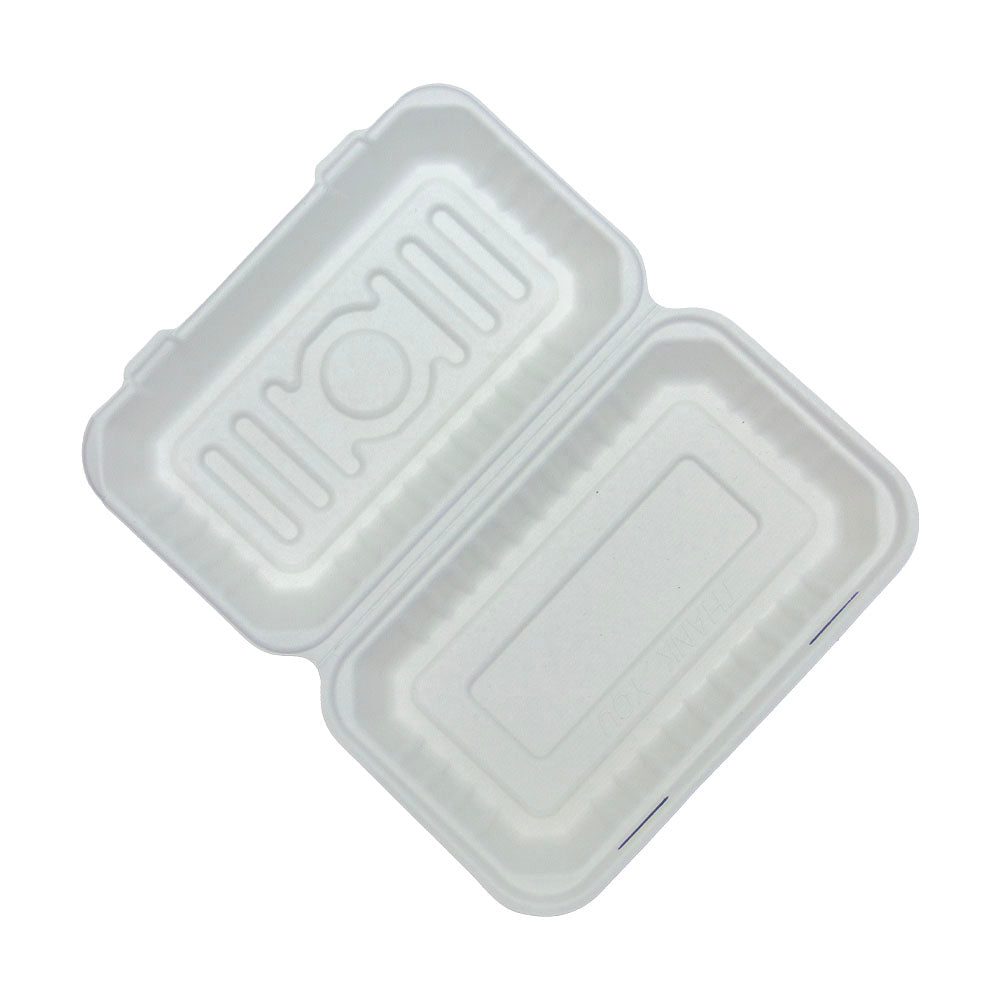 10" Sugarcane Bagasse Bio Box - Large - (No.4) - 250 Per Carton