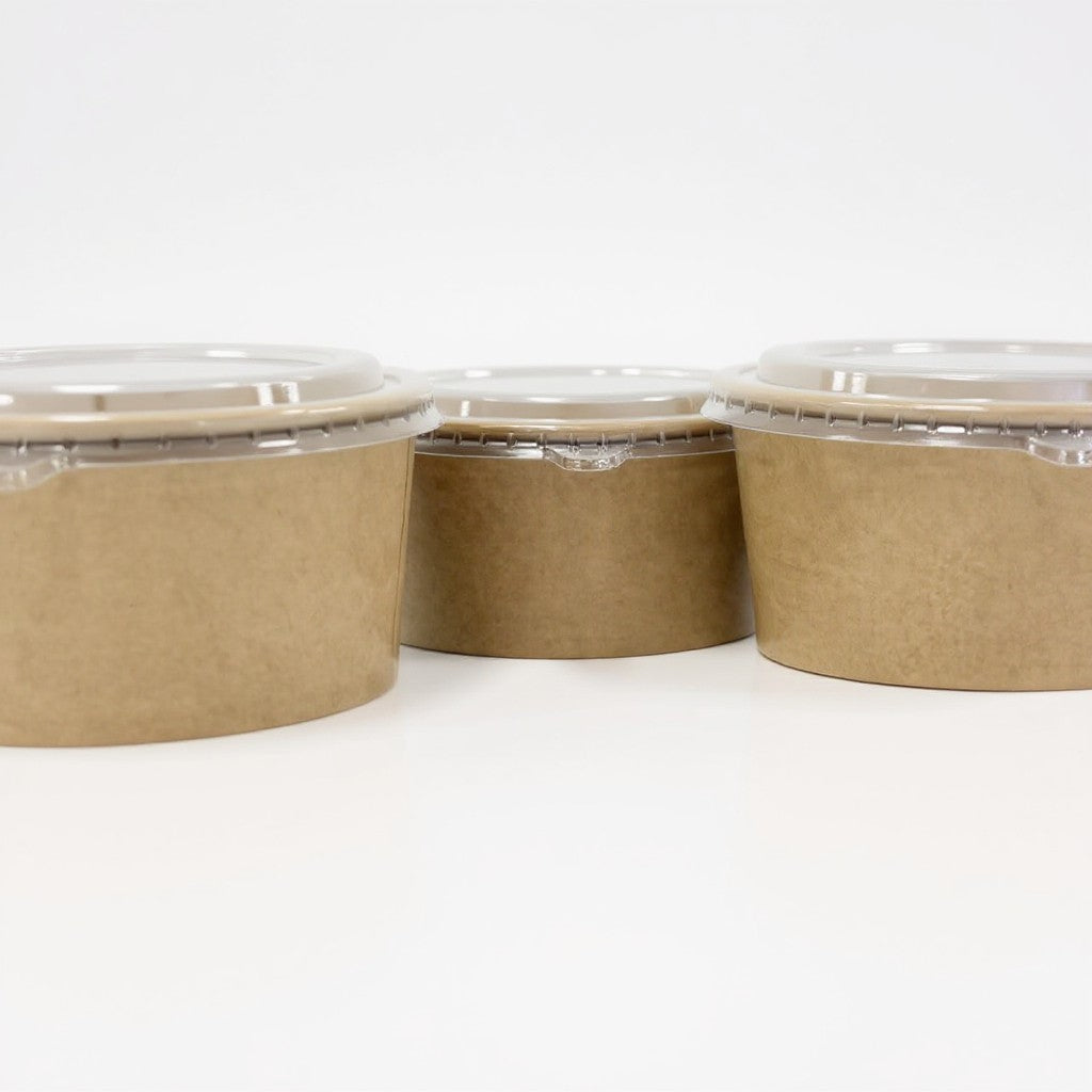 1300ML - EcoKraft SALAD BOWL & LID (600PCS)