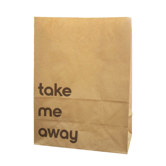 Brown Paper 'Take Me Away' Paper Bag - 300 Per Carton - 320X170X430MM