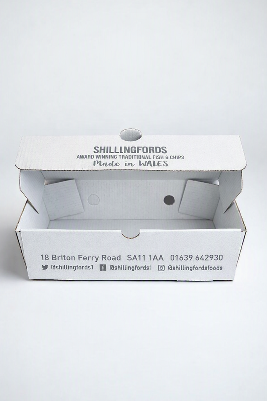 Small Fish & Chip Box - 220 x 130 x 55mm - 8p Each.