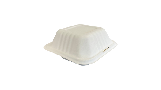 Small Bagasse Clamshell – Ideal for Burgers & Light Meals (From 6.8p each)