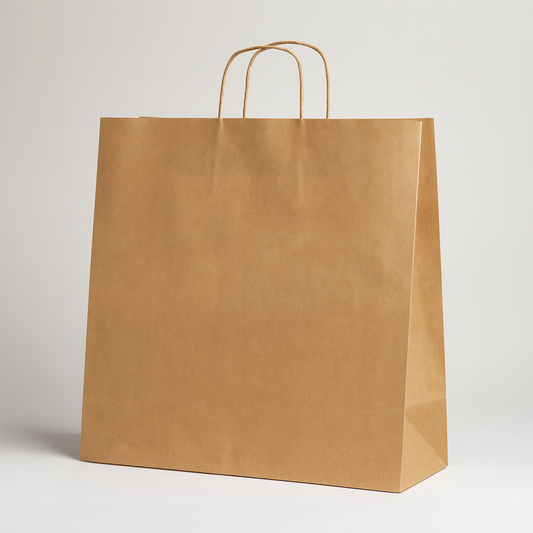 Brown Kraft Paper Carrier - Large - 450x130x460mm (250PCS)