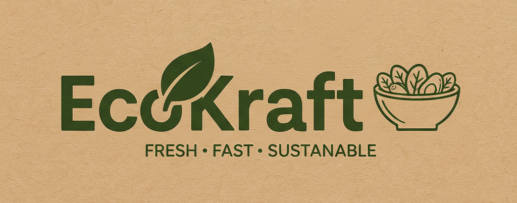 1000ml - EcoKraft SALAD BOWL & LID
