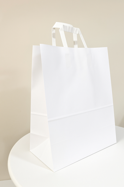 Extra Strength Paper Carrier Bag with Flat Paper Tape Handles