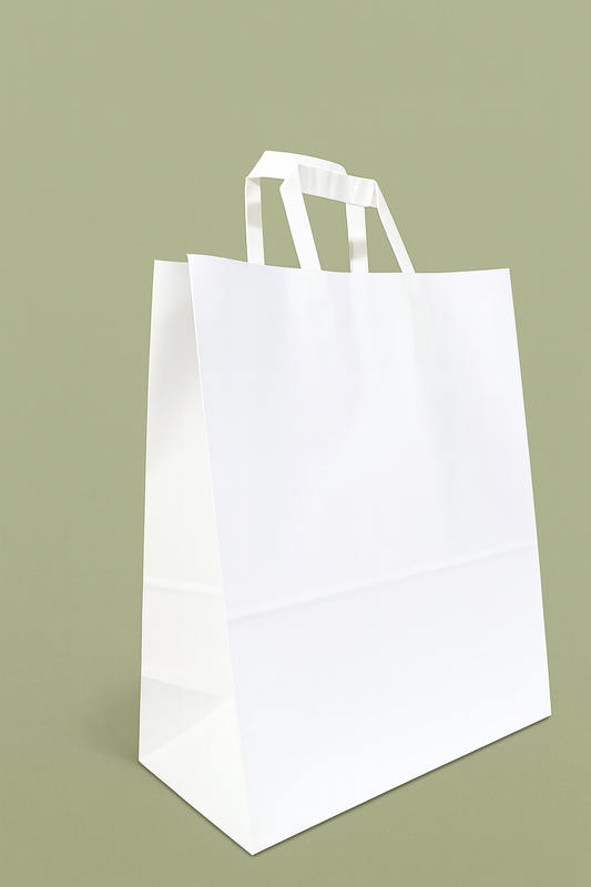 Extra Strength Paper Carrier Bag with Flat Paper Tape Handles