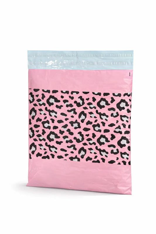 Leopard Print Mailing Bags | Large | 58x70cm | Pack of 20 | Recycled Plastic BSP Retail