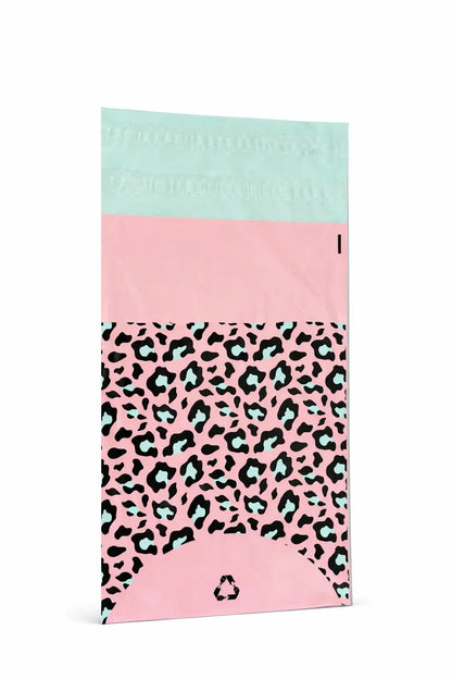 Leopard Print Mailing Bags | Small | 26x40cm | Pack of 20 | Recycled Plastic BSP Retail
