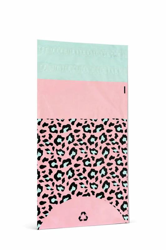 Leopard Print Mailing Bags | Small | 26x40cm | Pack of 20 | Recycled Plastic BSP Retail