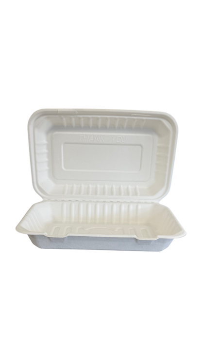 Large Bagasse Food Box – Ideal for Full Meals (From 11p each)