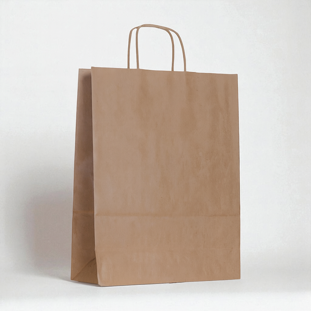 Brown Kraft Paper Carrier -  Medium - 320X170X420mm (250PCS)