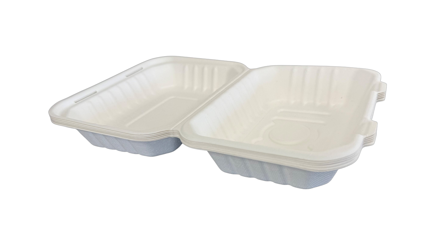 Medium Bagasse Clamshell – Ideal for Kids Meals & Loaded Fries (From 8.7p each)