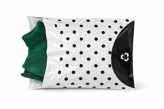 Polka Dot Mailing Bags | Large | 58x70cm | Pack of 20 | Recycled Plastic BSP Retail