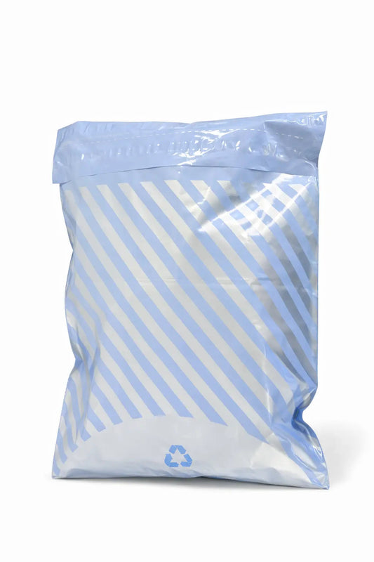 Stripe Mailing Bags | Medium | 39x54cm | Pack of 20 | Recycled Plastic BSP Retail