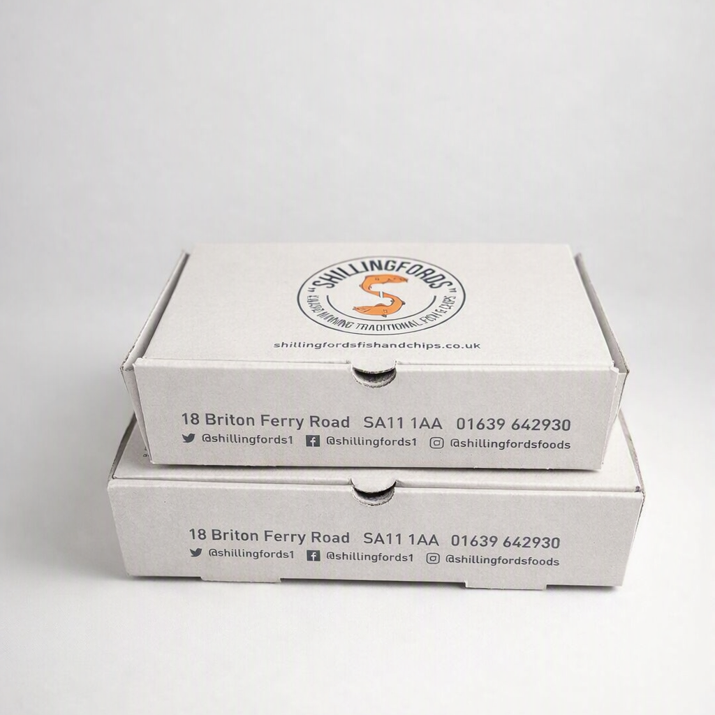 White Fish & Chip Boc - 246 x 154 x 52mm - 9.5p Each
