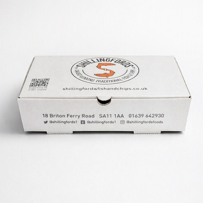 White Fish & Chip Boc - 246 x 154 x 52mm - 9.5p Each