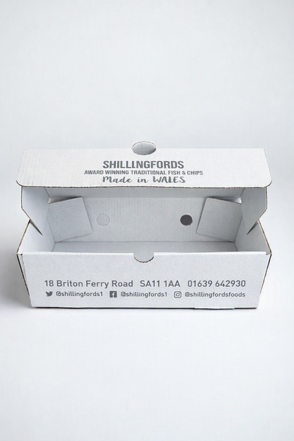 Small Fish & Chip Box - 220 x 130 x 55mm - 8p Each.