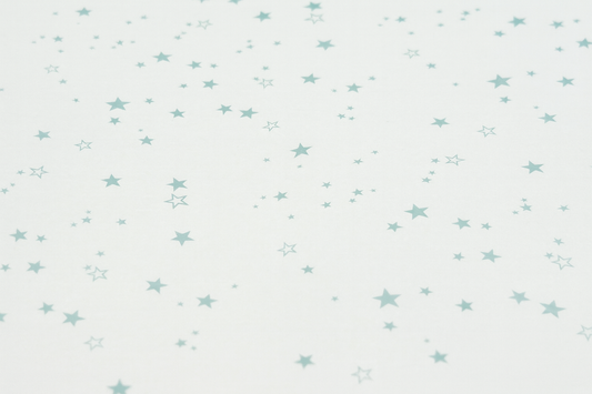 White Tissue with Teal Stars