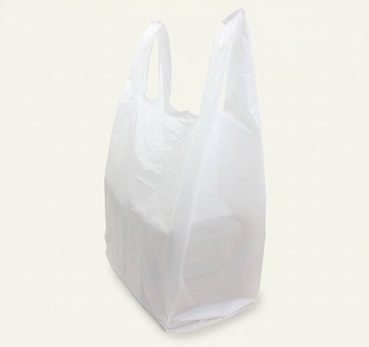White Jumbo Vest Carrier bags - 1000 Per Carton