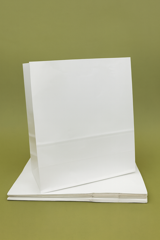 White Paper SOS Paper Bag - 230x120x300mm- 400 Per Carton