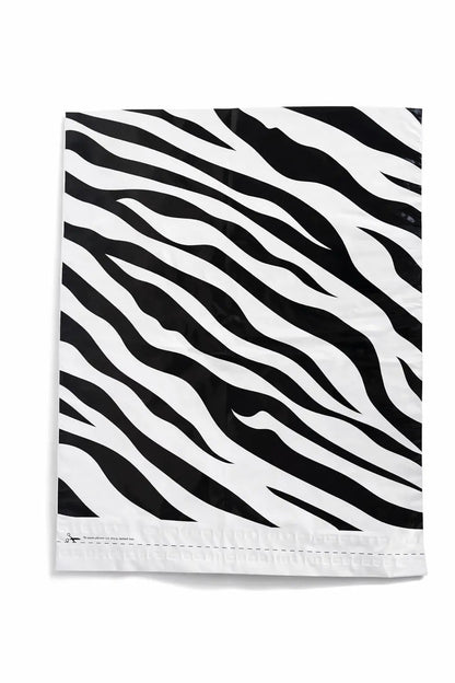 Zebra Print Mailing Bags | Large | 58x70cm | Pack of 20 | Recycled Plastic BSP Retail